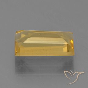 1.49カラットの天然ミディアム薄いゴールデンシトリン、バゲット、VVS-VS