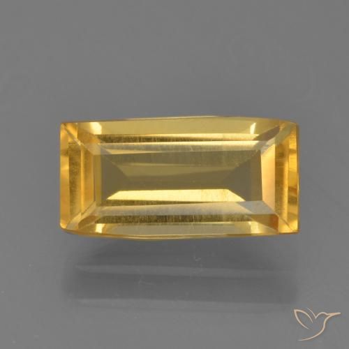 1.49ct 天然 明るいゴールド シトリン, バゲット, VVS-VS