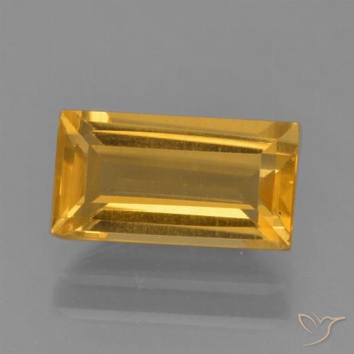 1.79カラットの天然ダークゴールデンシトリン、バゲット、VS
