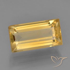 3.39カラットの天然明るいゴールドシトリン、バゲット、VS