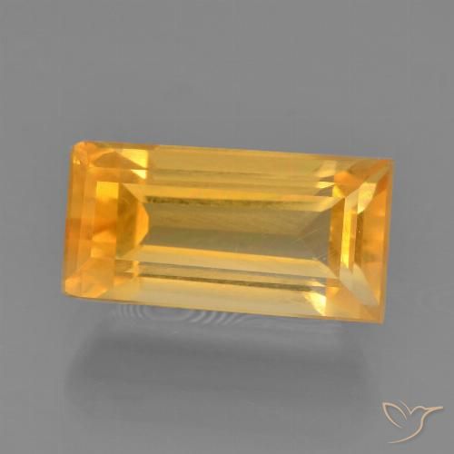 2.76ct 天然 オレンジゴールド シトリン, バゲット, VS