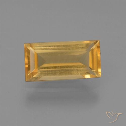 1.44ct 天然 ミディアムゴールド シトリン, バゲット, VS