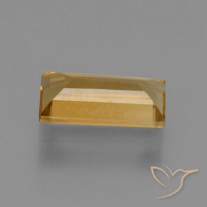 1.33カラットの天然オレンジゴールドシトリン、バゲット、VS