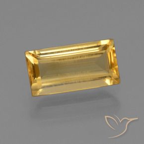 1.62カラットの天然濃いゴールデンオレンジシトリン、バゲット、VS