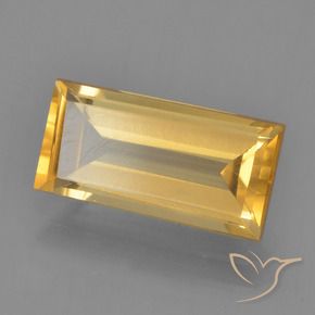 2.48カラットの天然明るいゴールドシトリン、バゲット、VS