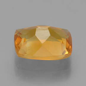 1.94カラットの天然ダークオレンジシトリン（9.1×7 mm・クッションカット）