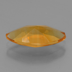 1.58カラットの天然ゴールデンイエローシトリン（12.1×6.2 mm・マーキス）