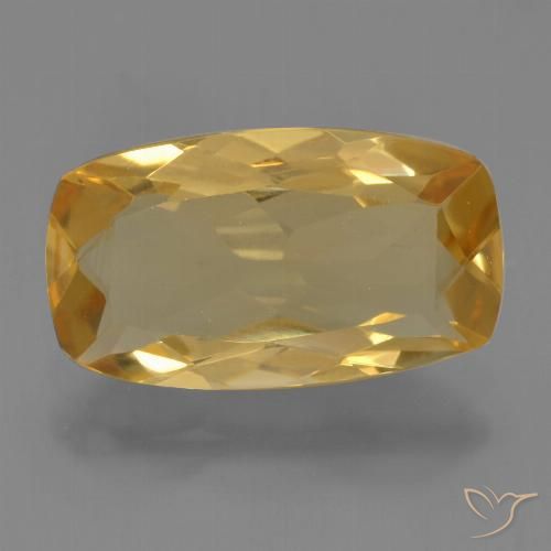 3.27ct 天然 ミディアムダークゴールデン シトリン, クッション, VVS-VS