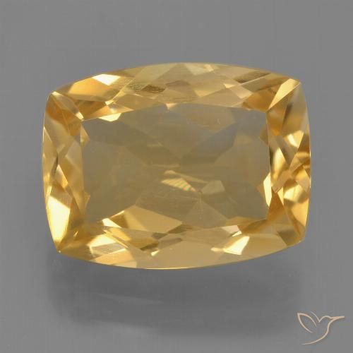 4.29ct 天然 濃いゴールデンオレンジ シトリン, クッション, VVS-VS