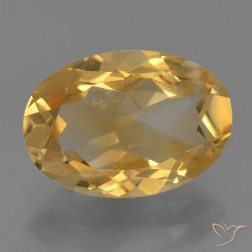 3.04ct 天然 ミディアムダークゴールデン シトリン, 楕円形, VVS-VS