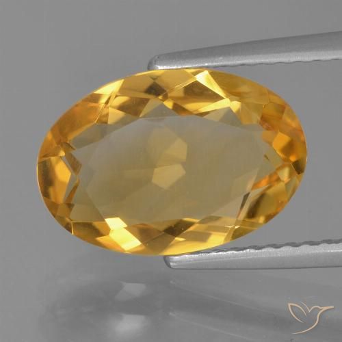 3.28ct 天然 ダークゴールデン シトリン, 楕円形, VVS-VS