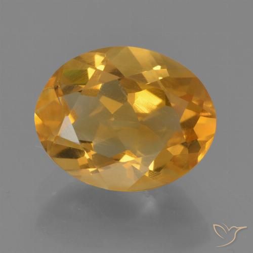 2.56ct 天然 ダークオレンジゴールド シトリン, 楕円形, VVS-VS