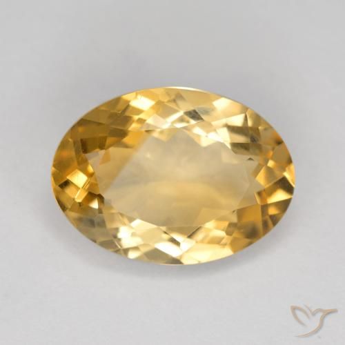 5.30ct 天然 ゴールド シトリン, 楕円形, VVS-VS