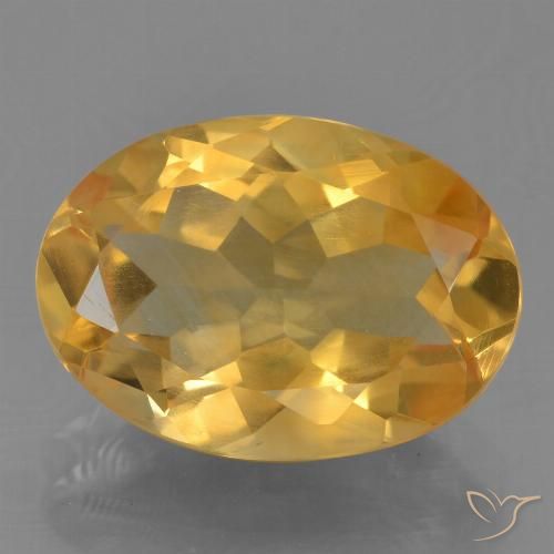 4.95ct 天然 ミディアムダークゴールデン シトリン, 楕円形, VS