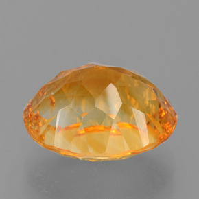 5.00カラットの天然ゴールデンイエローシトリン（12.1×10 mm・オーバルカット）