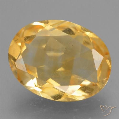 1.81ct 天然 ゴールド シトリン, 楕円形, VS