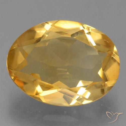 2.63ct 天然 ミディアム薄いオレンジゴールド シトリン, 楕円形, VVS-VS