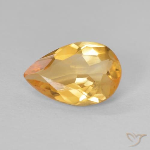 2.17ct 天然 オレンジゴールド シトリン, 洋梨の形, VS