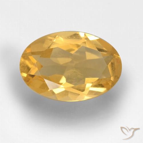 2.41ct 天然 ミディアムゴールド シトリン, 楕円形, VVS-VS