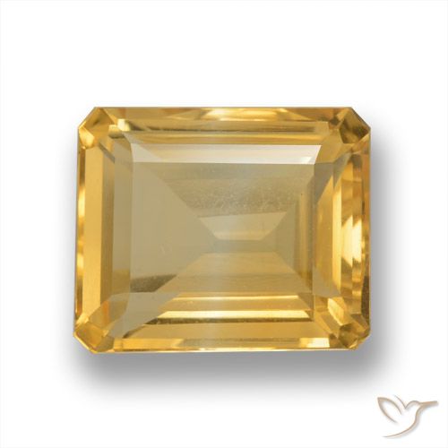 5.18ct 天然 ミディアム薄いオレンジゴールド シトリン, 八角形 5.18ct 天然 ミディアム薄いオレンジゴールド シトリン, 八角形