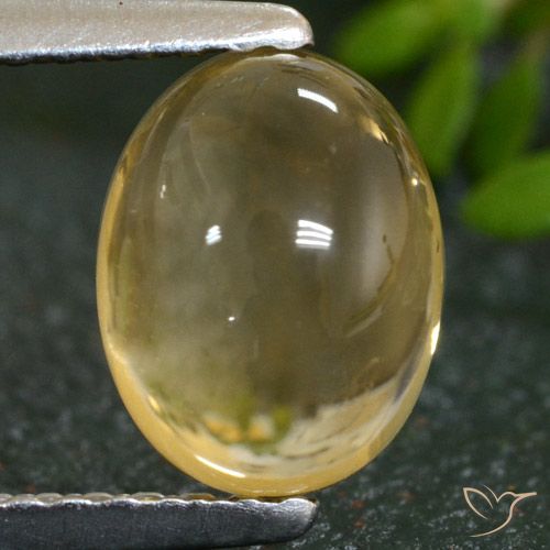 1.66カラットの天然薄いゴールドシトリン（7.8×6 mm・オーバルカット）