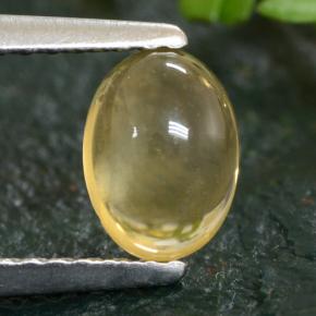 0.91カラットの天然ゴールデンイエローシトリン（6.9×5 mm・オーバルカット）