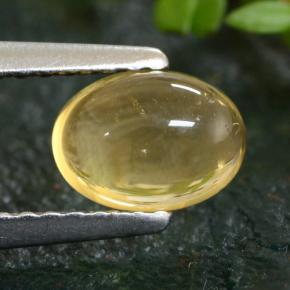 0.91カラットの天然ゴールデンイエローシトリン（6.9×5 mm・オーバルカット）