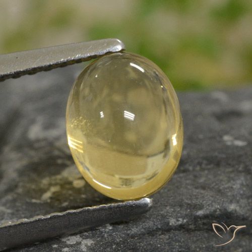 1.59ct 天然 薄いゴールデンイエロー シトリン, 楕円形, 透明