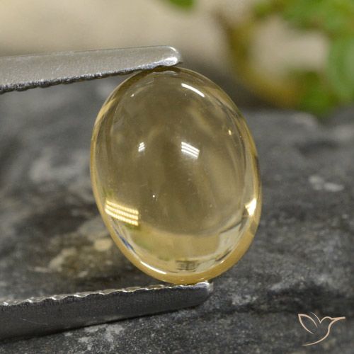 1.47ct 天然 薄いゴールド シトリン, 楕円形, 透明