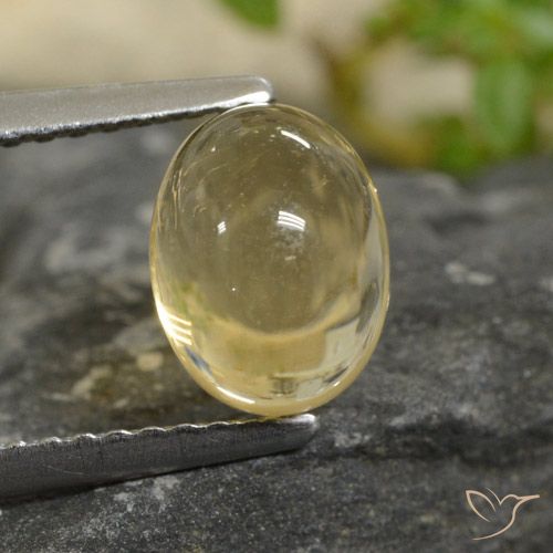 1.95ct 天然 薄いゴールデンイエロー シトリン, 楕円形, 透明