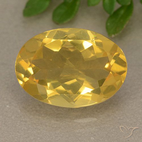 5.07ct 天然 ゴールド シトリン, 楕円形, VVS-VS