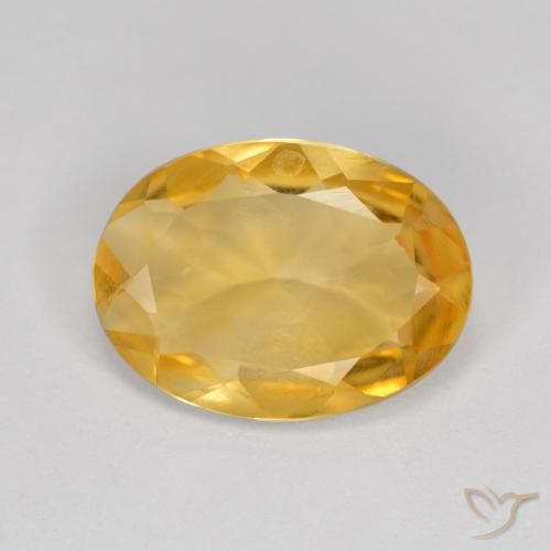 3.20ct 天然 濃いゴールデンオレンジ シトリン, 楕円形, VVS-VS