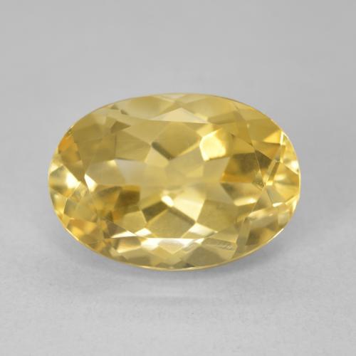 6.37ct 天然 ゴールド シトリン, 楕円形, VVS-VS