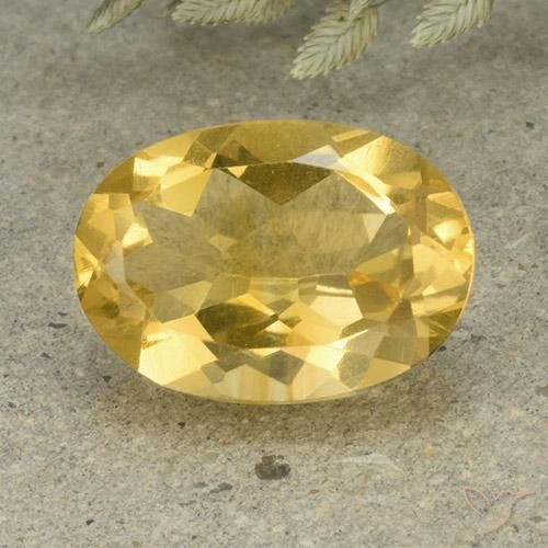 4.95ct 天然 ミディアムゴールデン シトリン, 楕円形, VVS-VS
