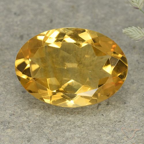 4.32ct 天然 ミディアムダークゴールデン シトリン, 楕円形, VVS-VS