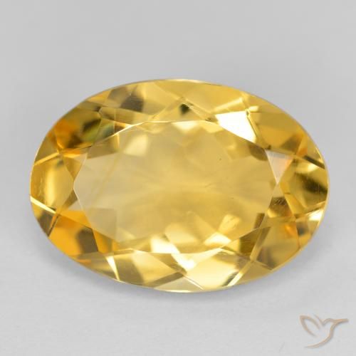 4.76ct 天然 ミディアムゴールデン シトリン, 楕円形, VVS-VS