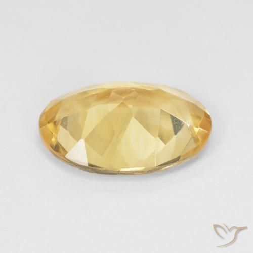 4.28カラットの天然Medium Light-Goldenシトリン、楕円形、VVS-VS