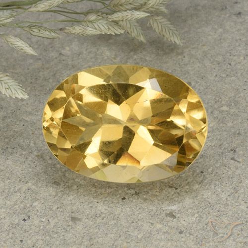 5.82ct 天然 ゴールドオレンジ シトリン, 楕円形, VVS-VS