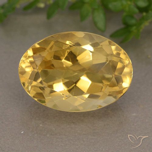 6.10ct 天然 ゴールドオレンジ シトリン, 楕円形, VVS-VS