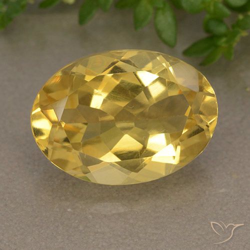 5.35ct 天然 ミディアムゴールデン シトリン, 楕円形, VVS-VS