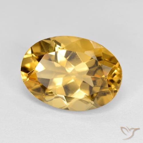 5.47ct 天然 ゴールド シトリン, 楕円形, VVS-VS