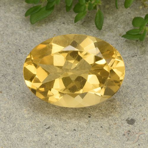 5.22ct 天然 ミディアムゴールデン シトリン, 楕円形, VVS-VS