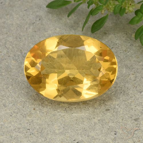 4.82ct 天然 ゴールドオレンジ シトリン, 楕円形, VVS-VS