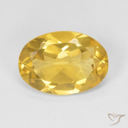 4.82ct 天然 ミディアムゴールド シトリン, 楕円形, VVS-VS