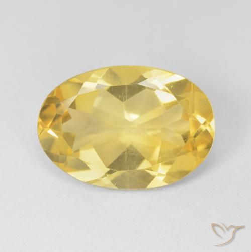 4.86ct 天然 ミディアムゴールデン シトリン, 楕円形, VVS-VS