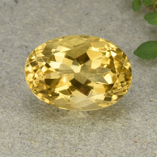 6.36ct 天然 ゴールドオレンジ シトリン, 楕円形, VVS