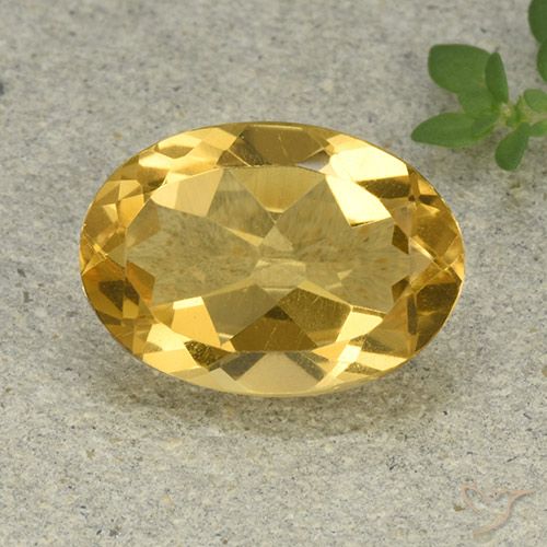 4.79ct 天然 ゴールドオレンジ シトリン, 楕円形, VVS-VS