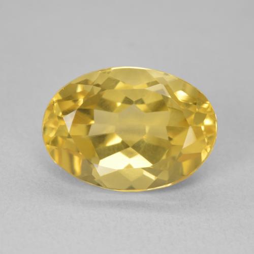 6.51ct 天然 ミディアムゴールデン シトリン, 楕円形, VVS