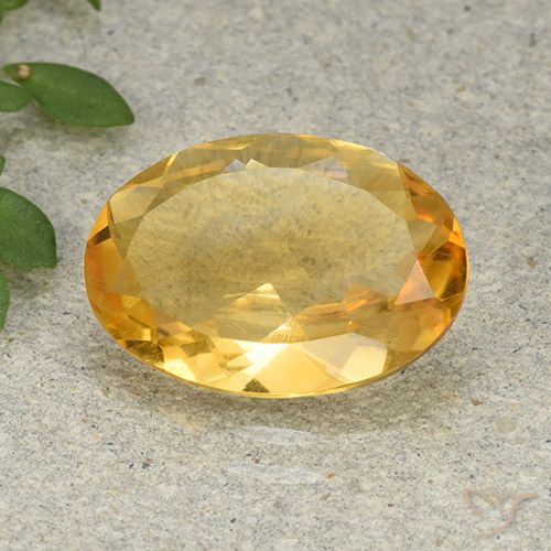 3.95ct 天然 ゴールドオレンジ シトリン, 楕円形, VVS-VS