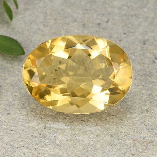 4.68ct 天然 ゴールドオレンジ シトリン, 楕円形, VVS-VS